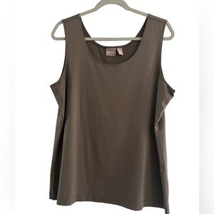 EUC Women’s Chico’s Taupe/Little Brown Tank Chico’s Size 3 / XL